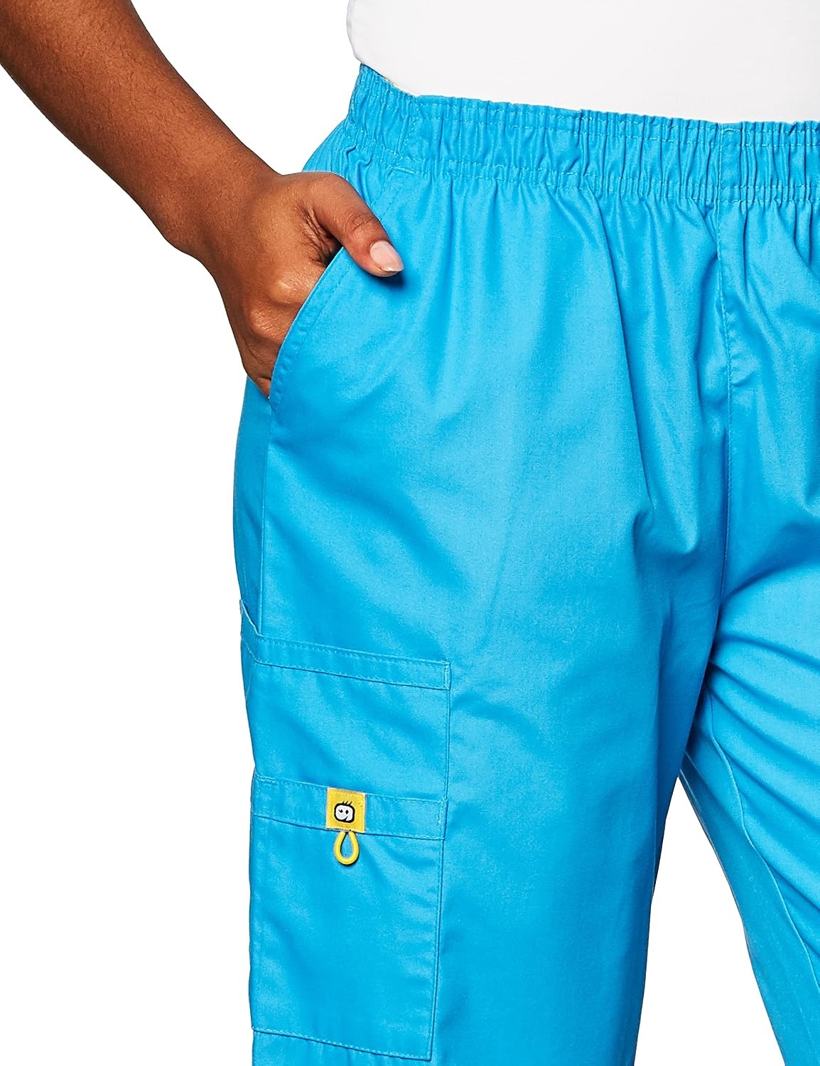 WINK Origins Quebec -Women’s Full Elastic Cargo Scrub Pant(Malibu Blue)