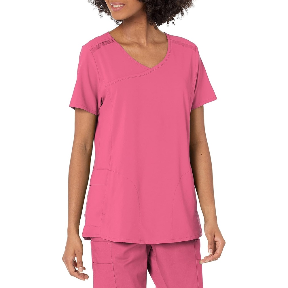 WINK W123 Women’s Mock Wrap Scrub Top(Rosebud)