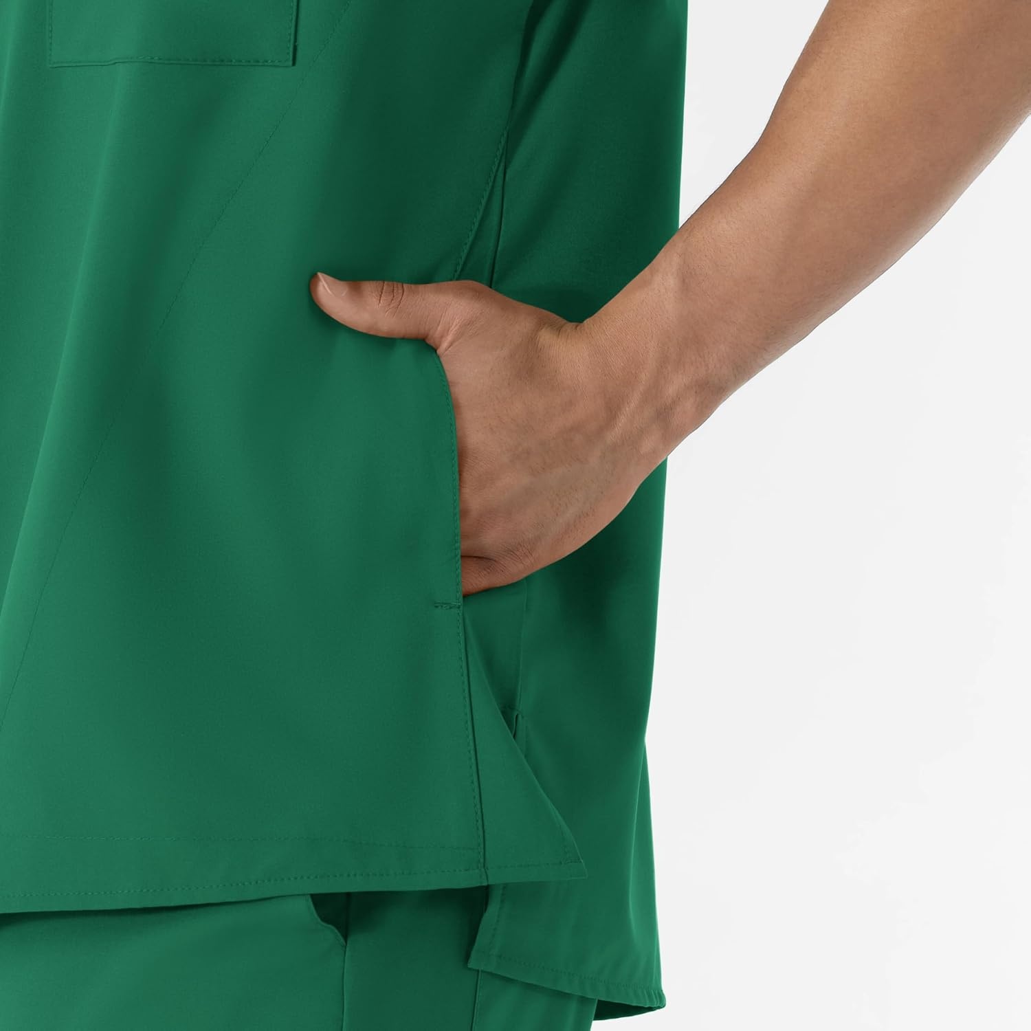 WINK W123 Men’s V-Neck Scrub Top(Hunter)