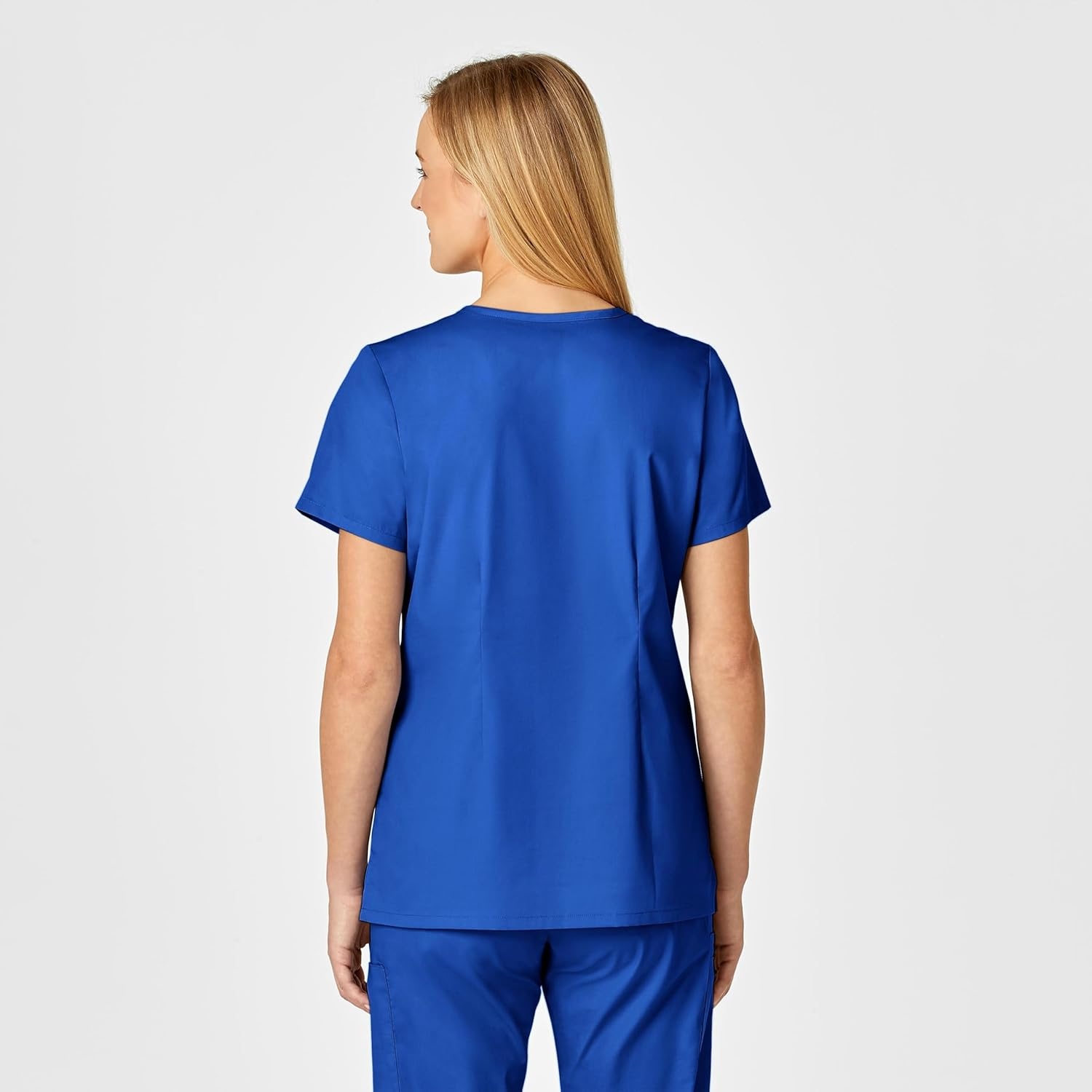 Wink WonderWORK Women’s Shaped V-Neck Scrub Top(Royal)