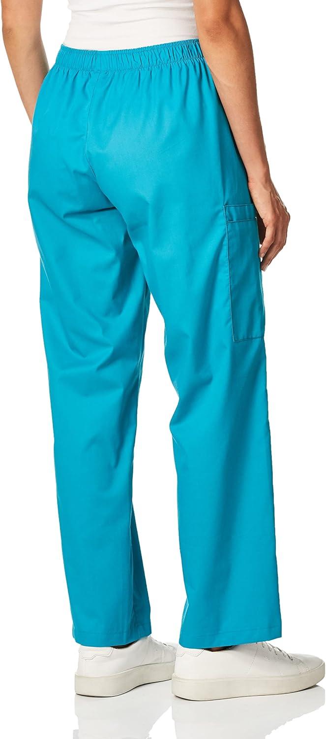 WonderWink Women’s Tall Wonderwork Women’s Pull-On Cargo Scrub Pant Tall(Teal)
