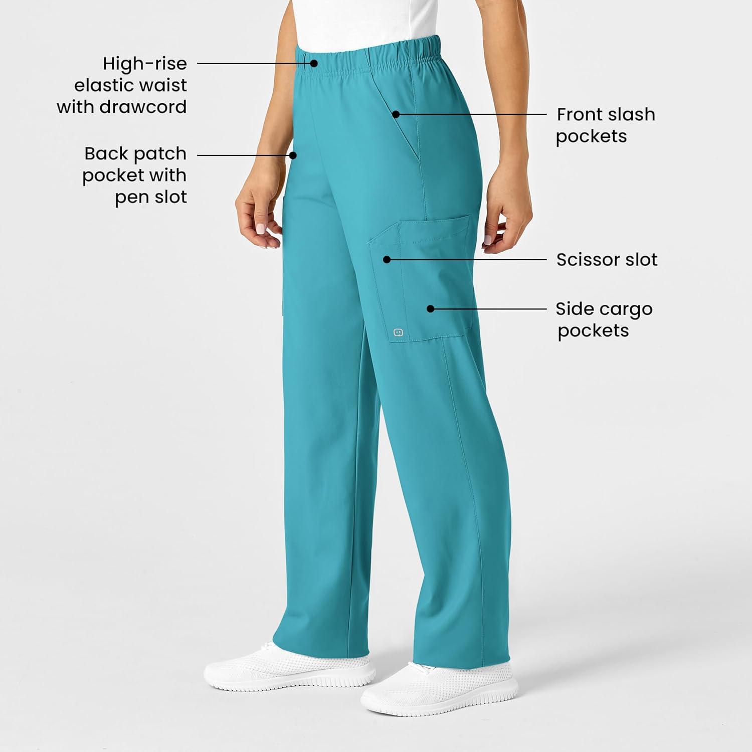 WonderWink Unisex-Adult Multi-Cargo Pant(Teal Blue)