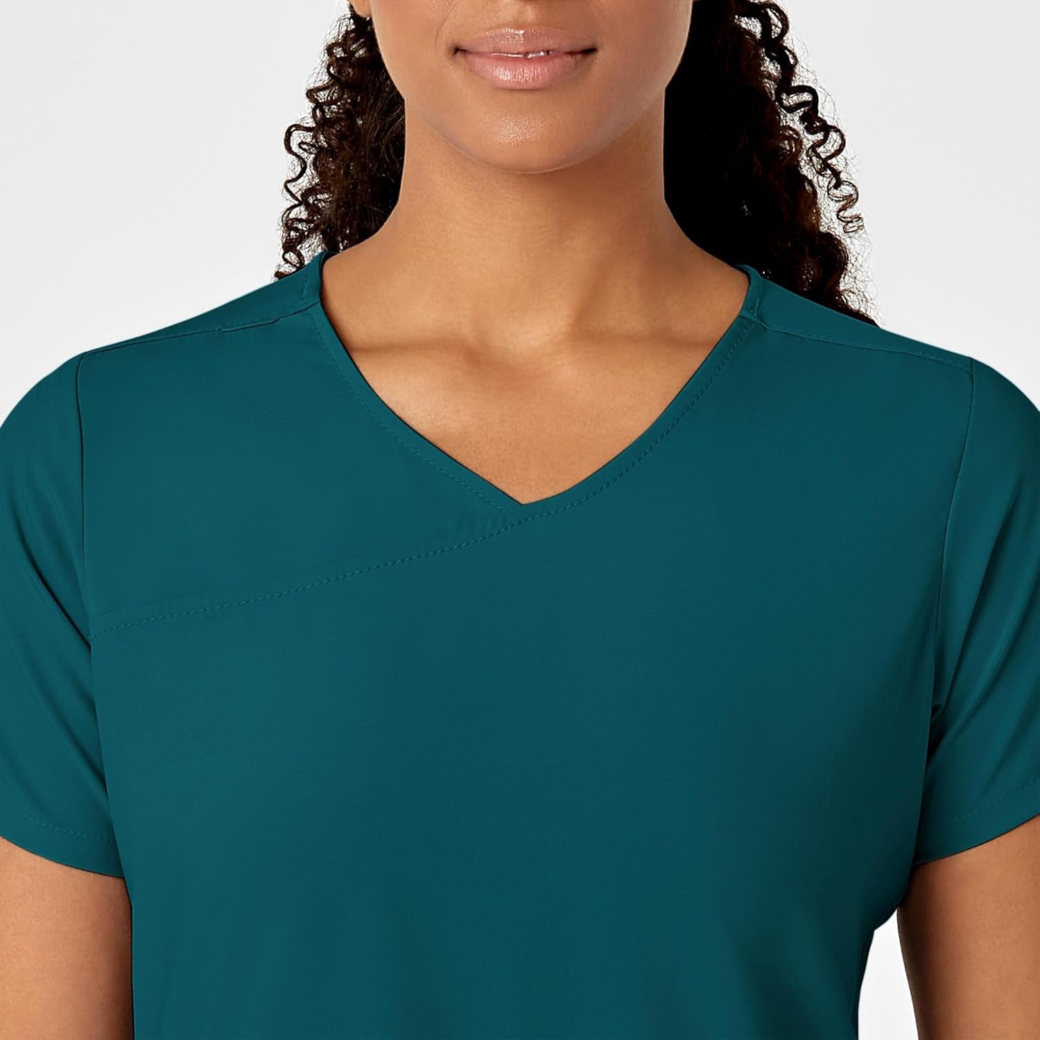Wink W123 Women’s Y-Neck Wrap Scrub Top(Caribbean)