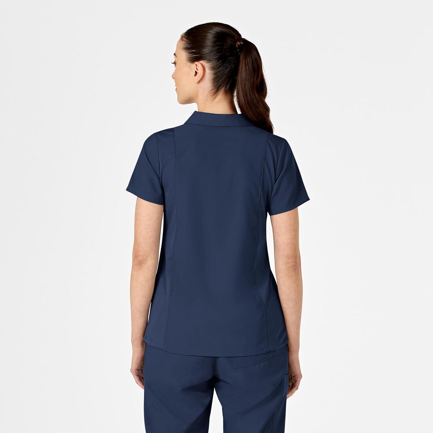 WonderWink Womens Collar Top(Navy)