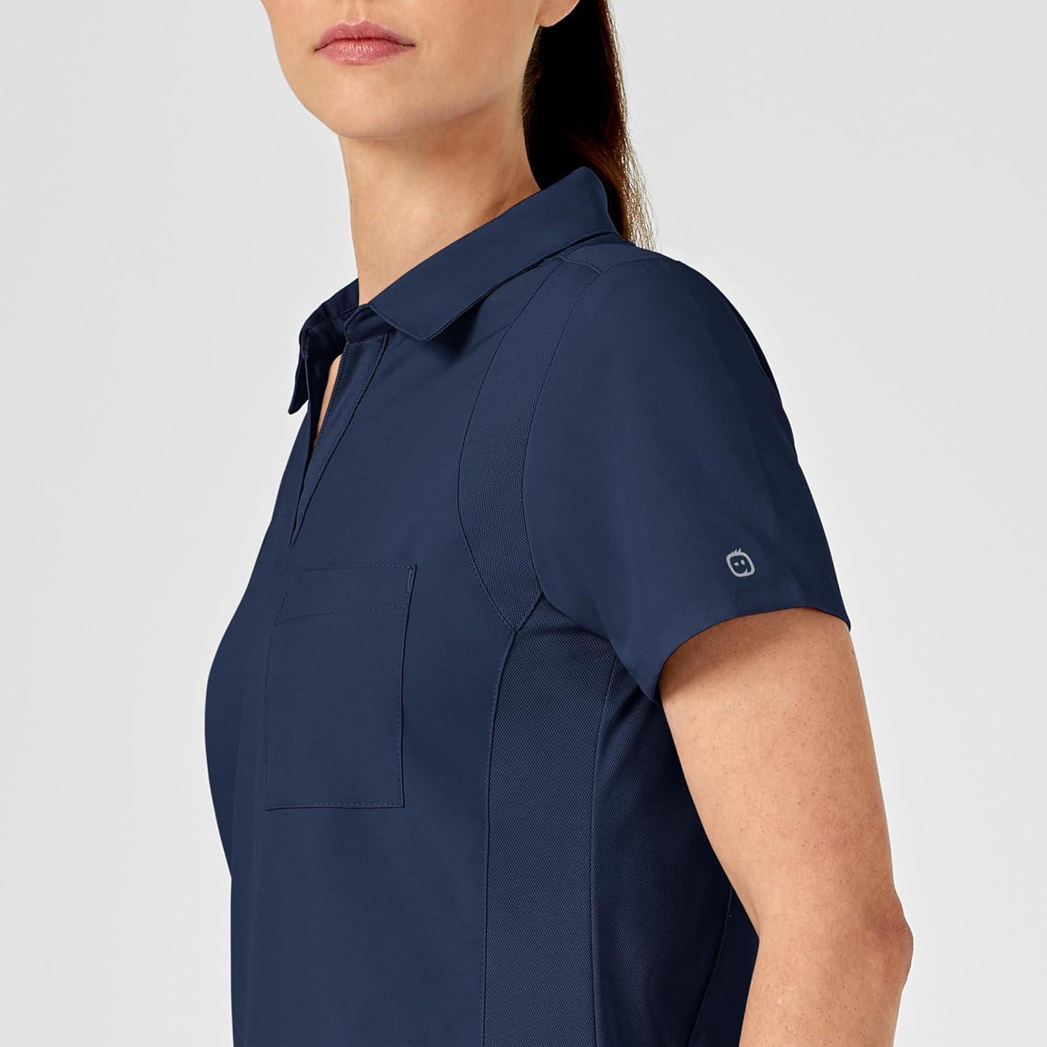 WonderWink Womens Collar Top(Navy)