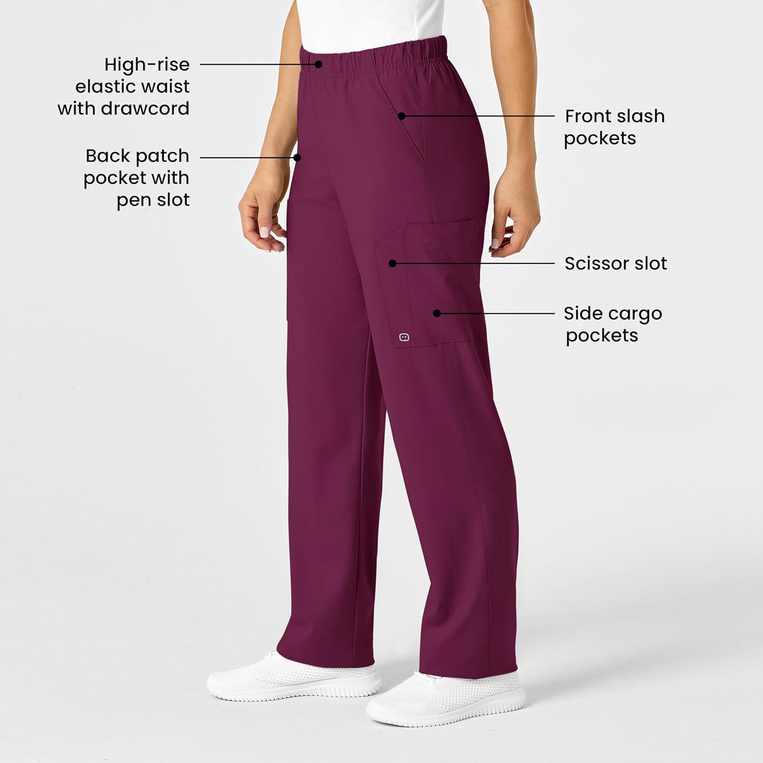 WonderWink Unisex-Adult Multi-Cargo Pant(Wine)