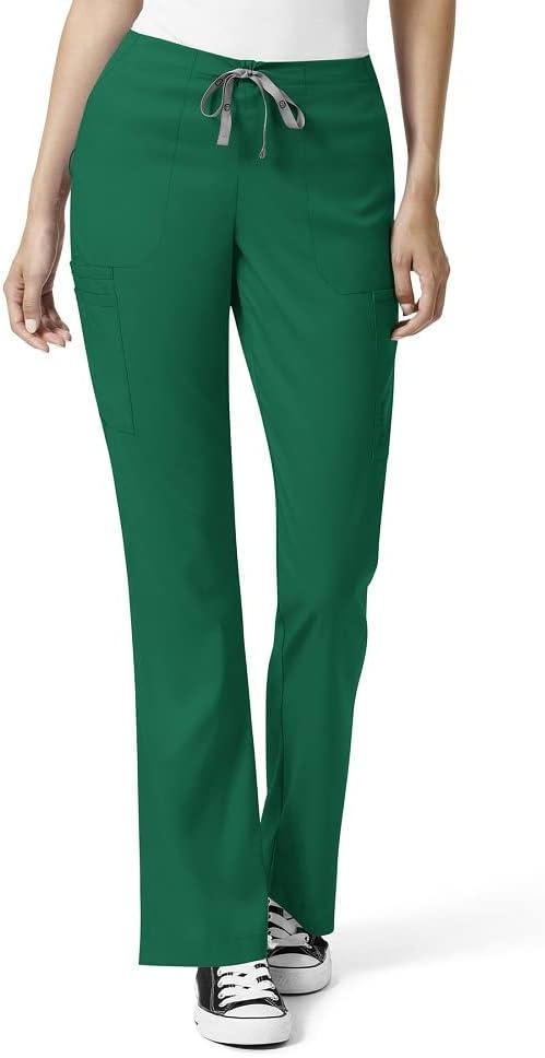 WonderWink Women’s Moderate Flare Leg Cargo Pant(Hunter)