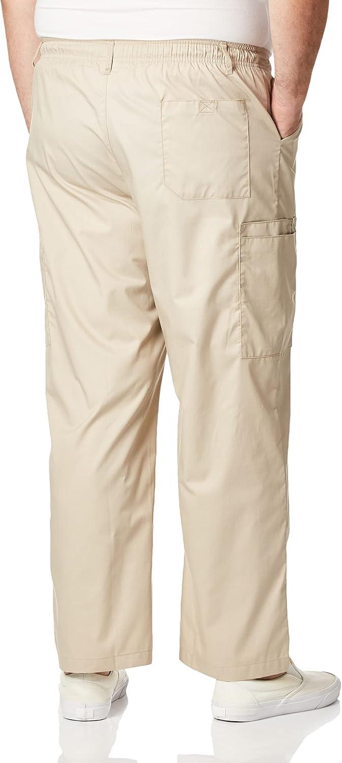 Wink WonderWORK Scrubs for Men, Cargo Scrub Pants(Khaki)