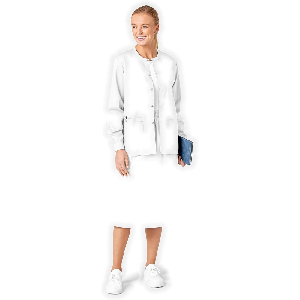 WINK WonderWORK Women’s Pull On Cargo Skirt(White)