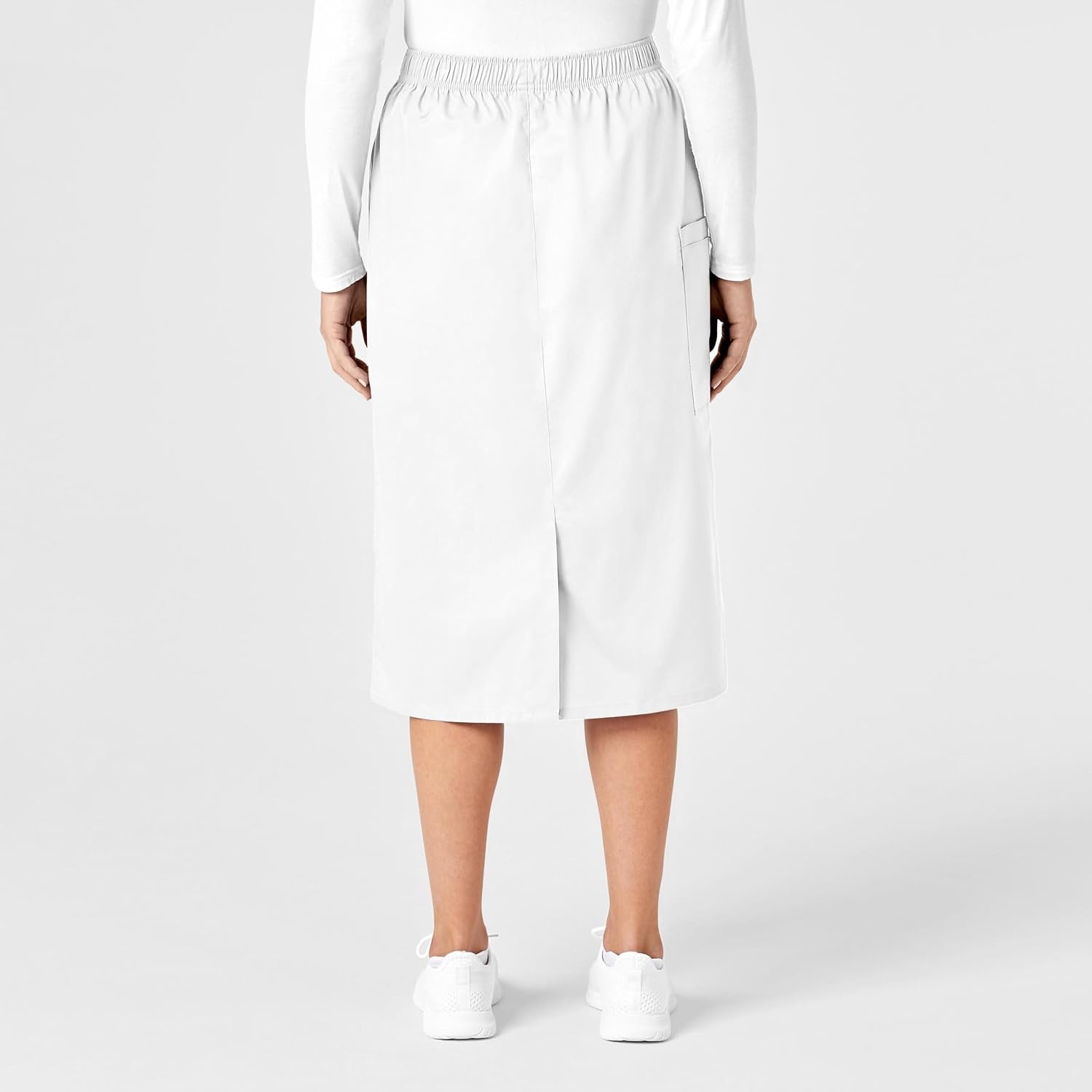 WINK WonderWORK Women’s Pull On Cargo Skirt(White)