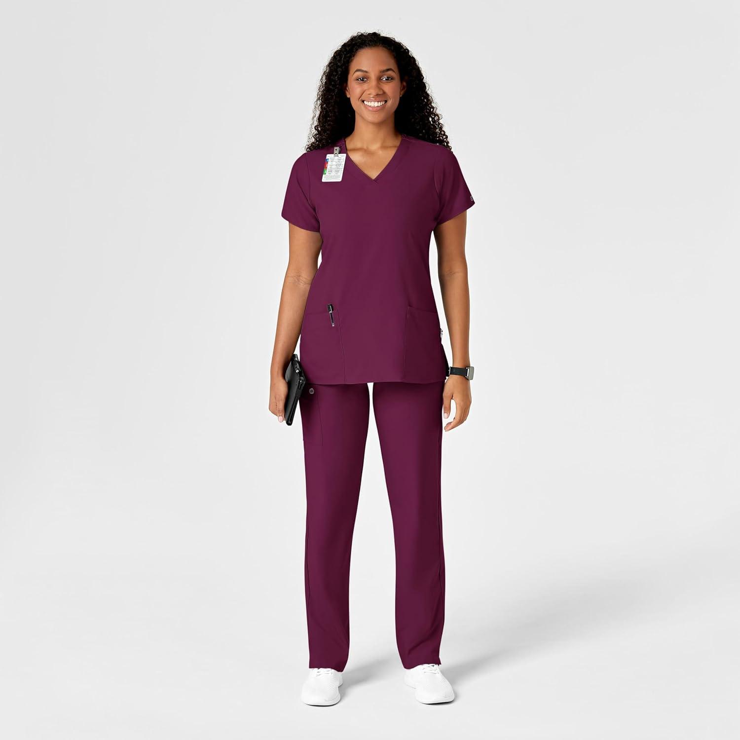 WonderWink Petite Women’s Drawstring Pant(Wine)