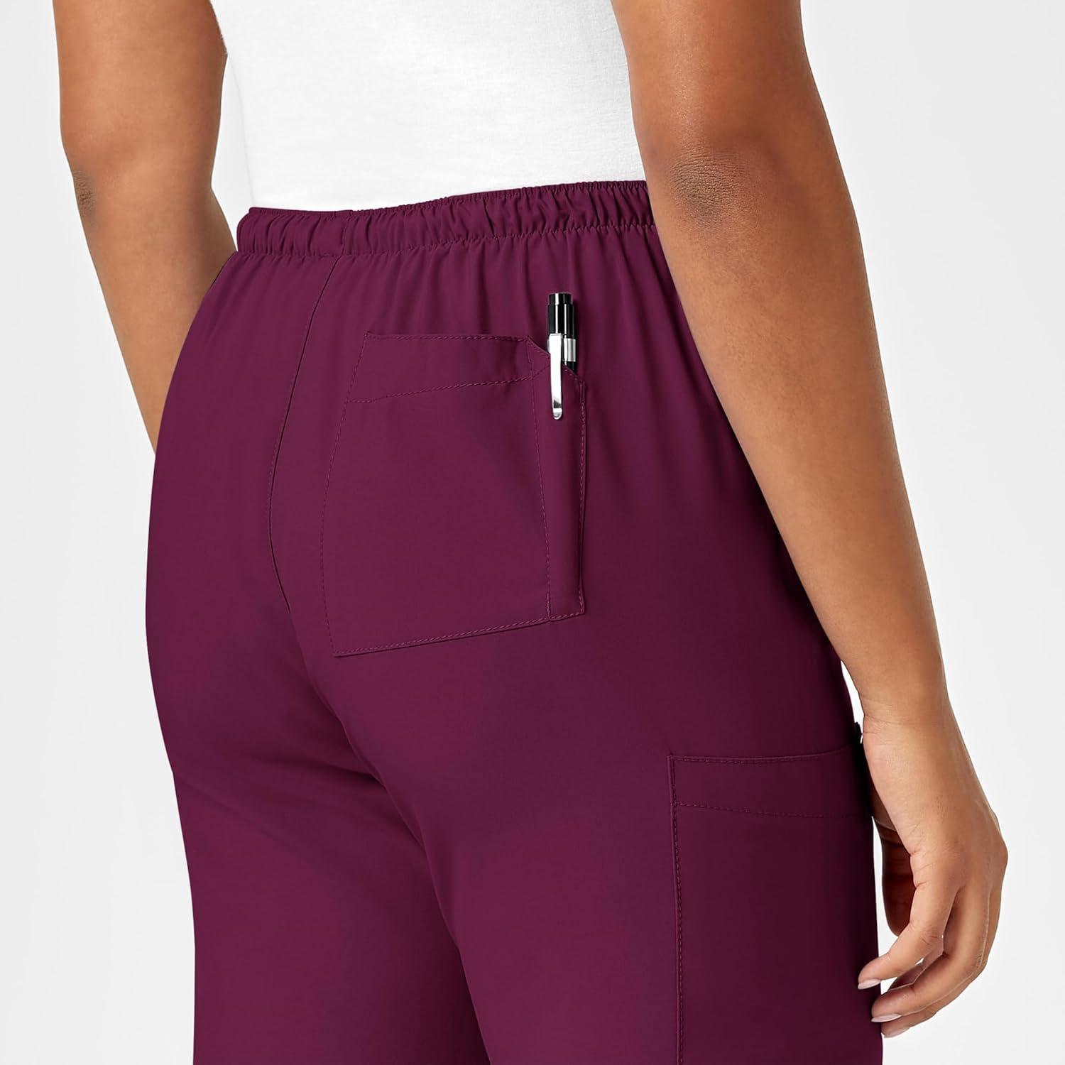 WonderWink Petite Women’s Drawstring Pant(Wine)