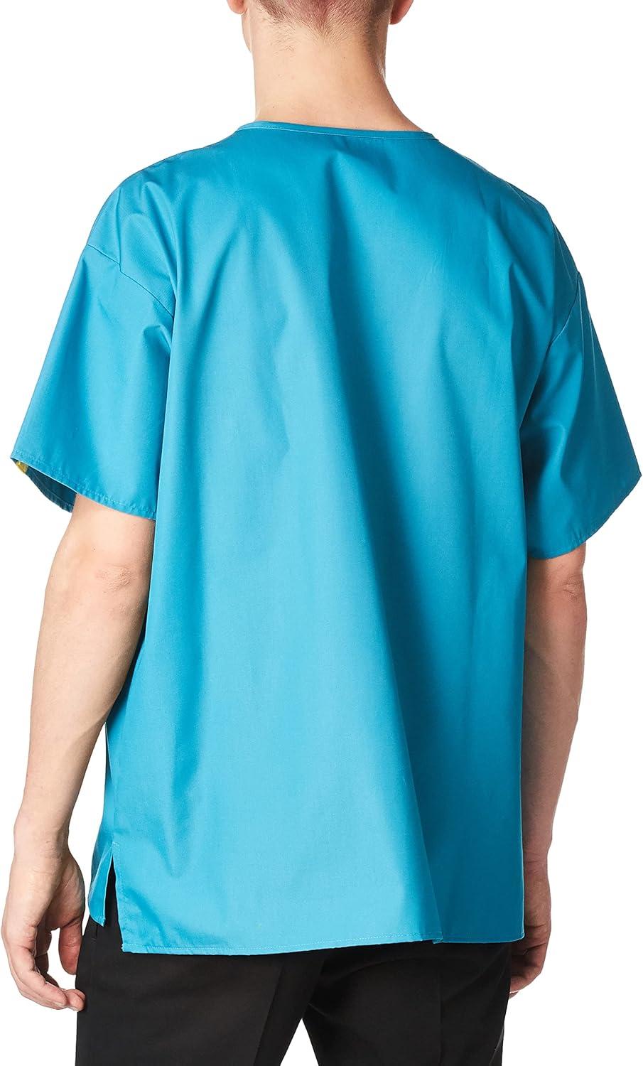 WonderWink Men’s Big The Alpha Unisex V-Neck Scrub Top(Real Teal)