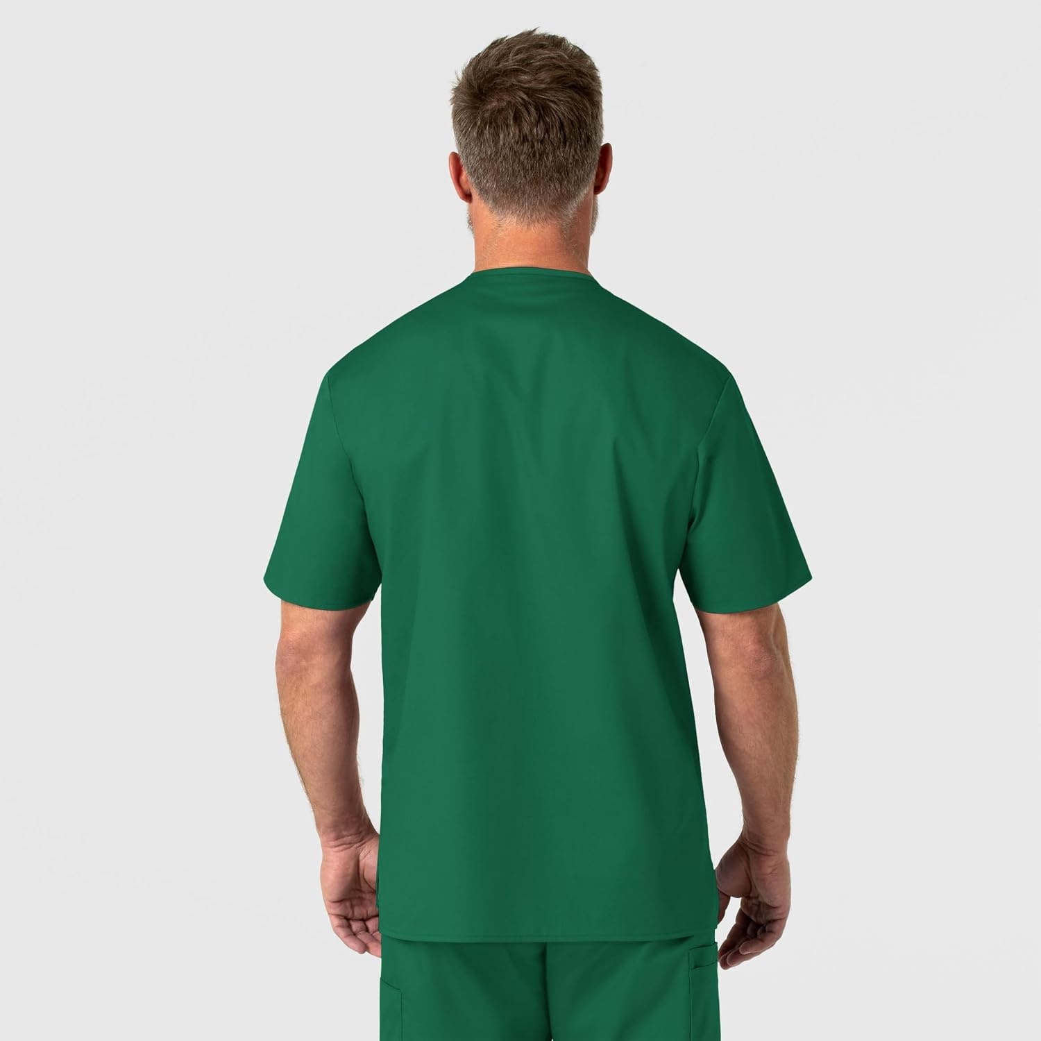 WonderWink Men’s Big Wonderwork Big Men’s V Neck Scrub Top(Hunter)