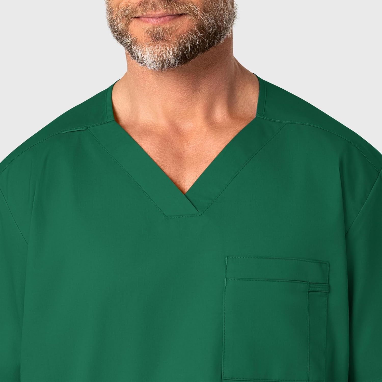 WonderWink Men’s Big Wonderwork Big Men’s V Neck Scrub Top(Hunter)