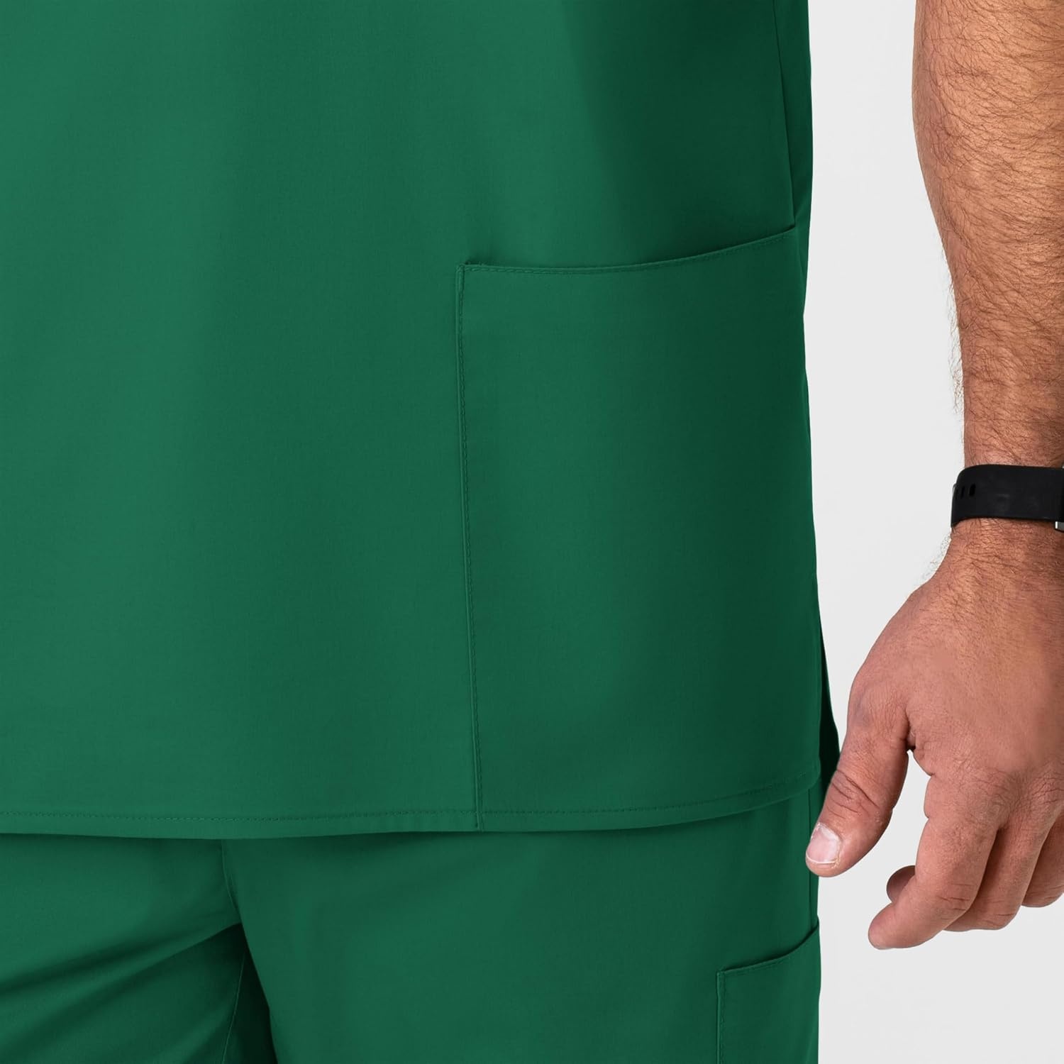WonderWink Men’s Big Wonderwork Big Men’s V Neck Scrub Top(Hunter)