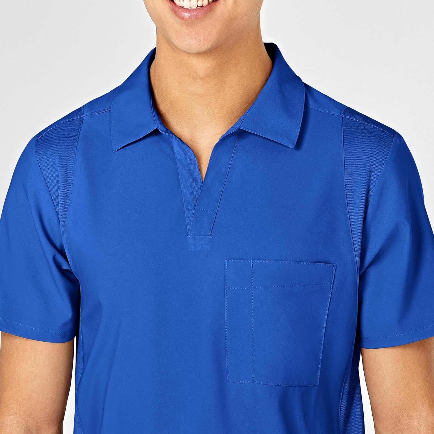 Wink W123 Men’s Collar Scrub Top(Royal)