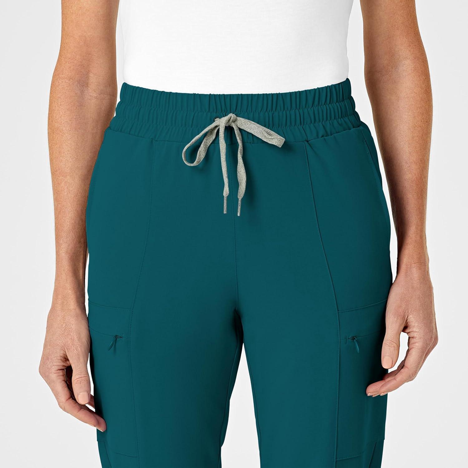 Renew Women’s High Waist Slim Leg Scrub Pant(Caribbean)