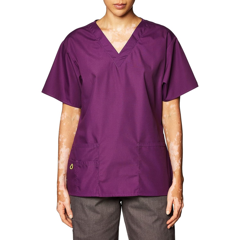 WonderWink Women’s Origins Bravo V-Neck Top(Eggplant)