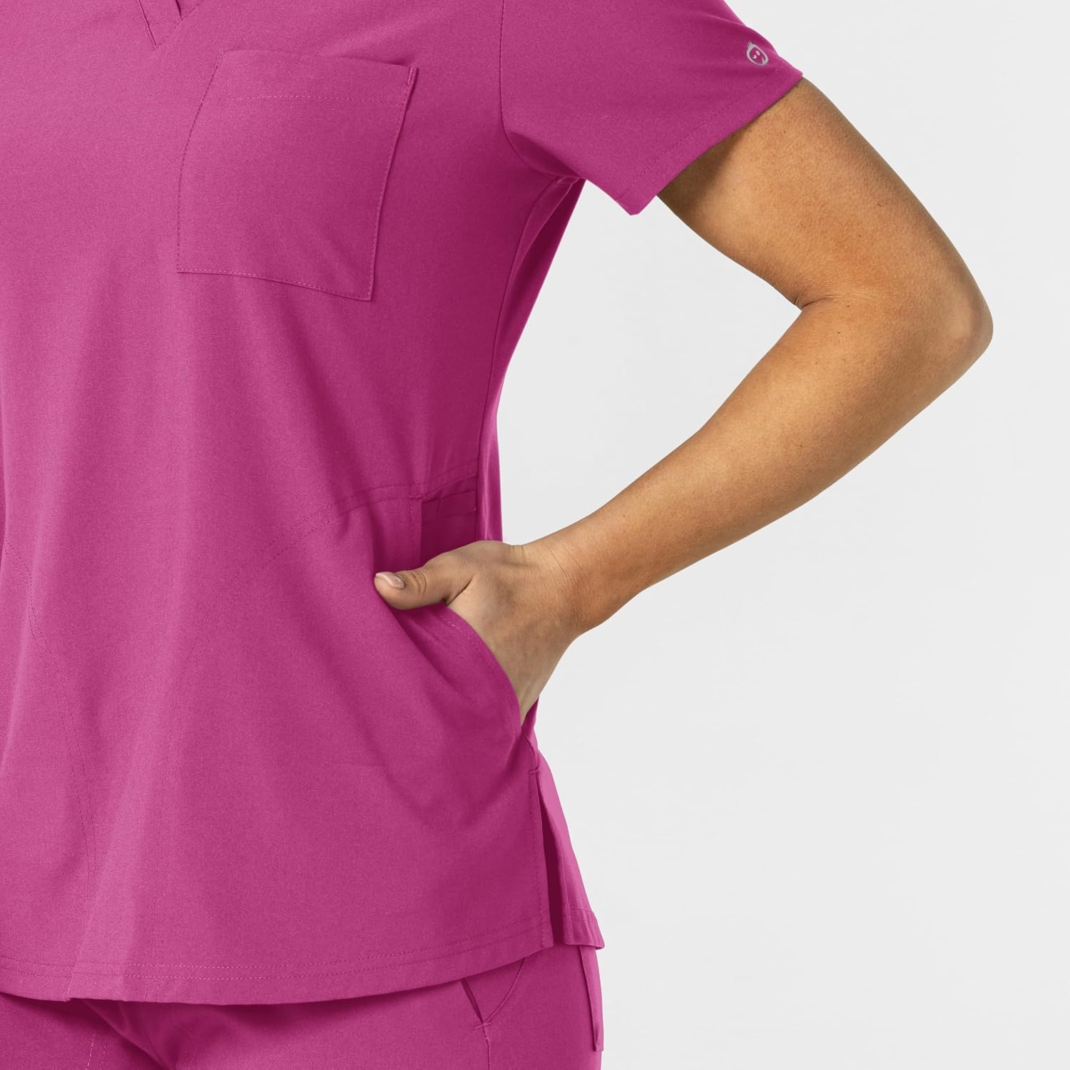 WonderWink Women’s Scrub Top(Raspberry)