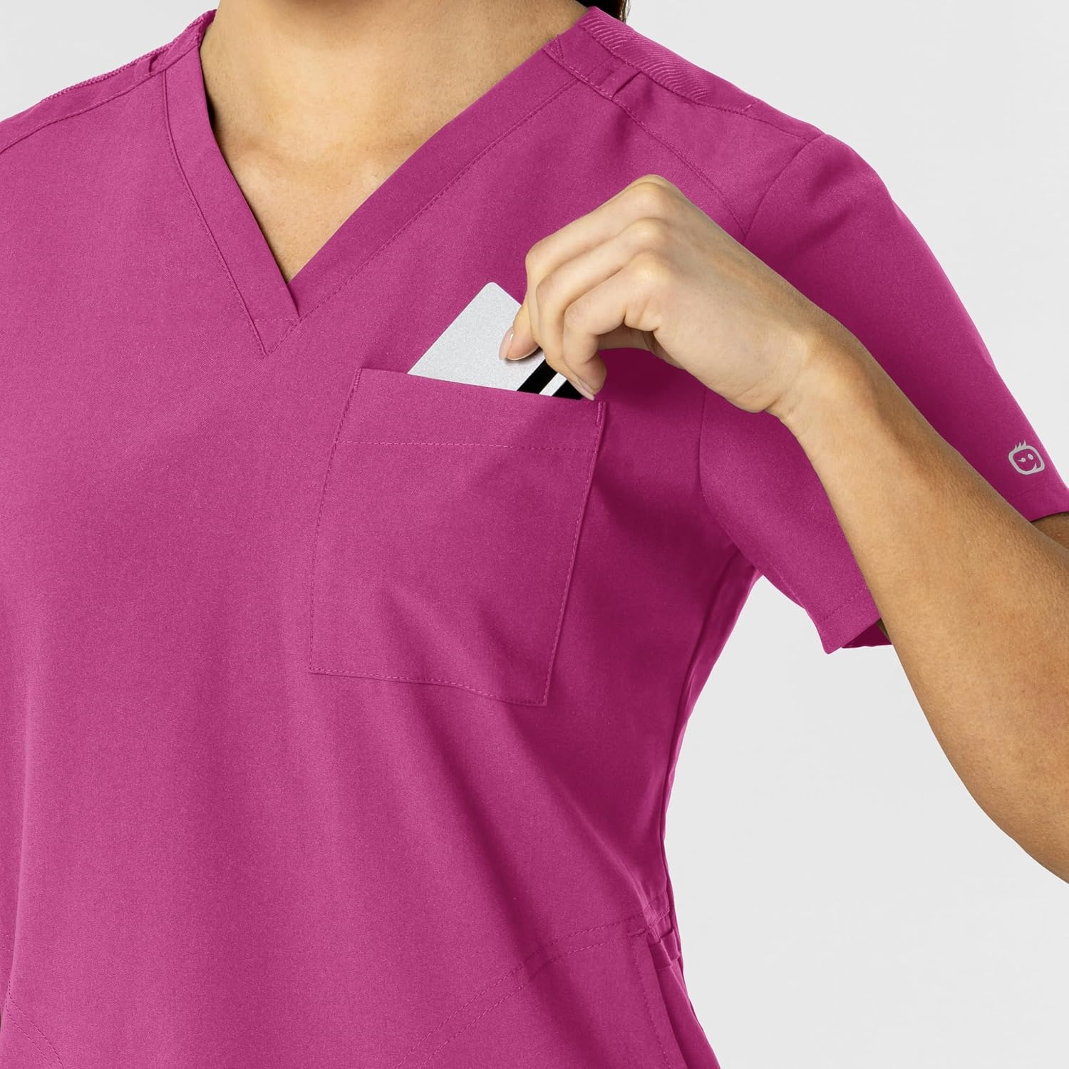 WonderWink Women’s Scrub Top(Raspberry)