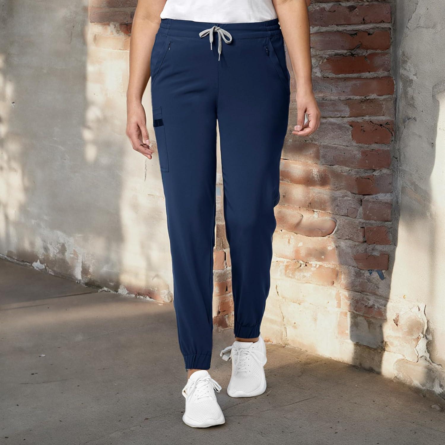WonderWink Womens Renew Women’s Jogger Scrub Pant(Navy)