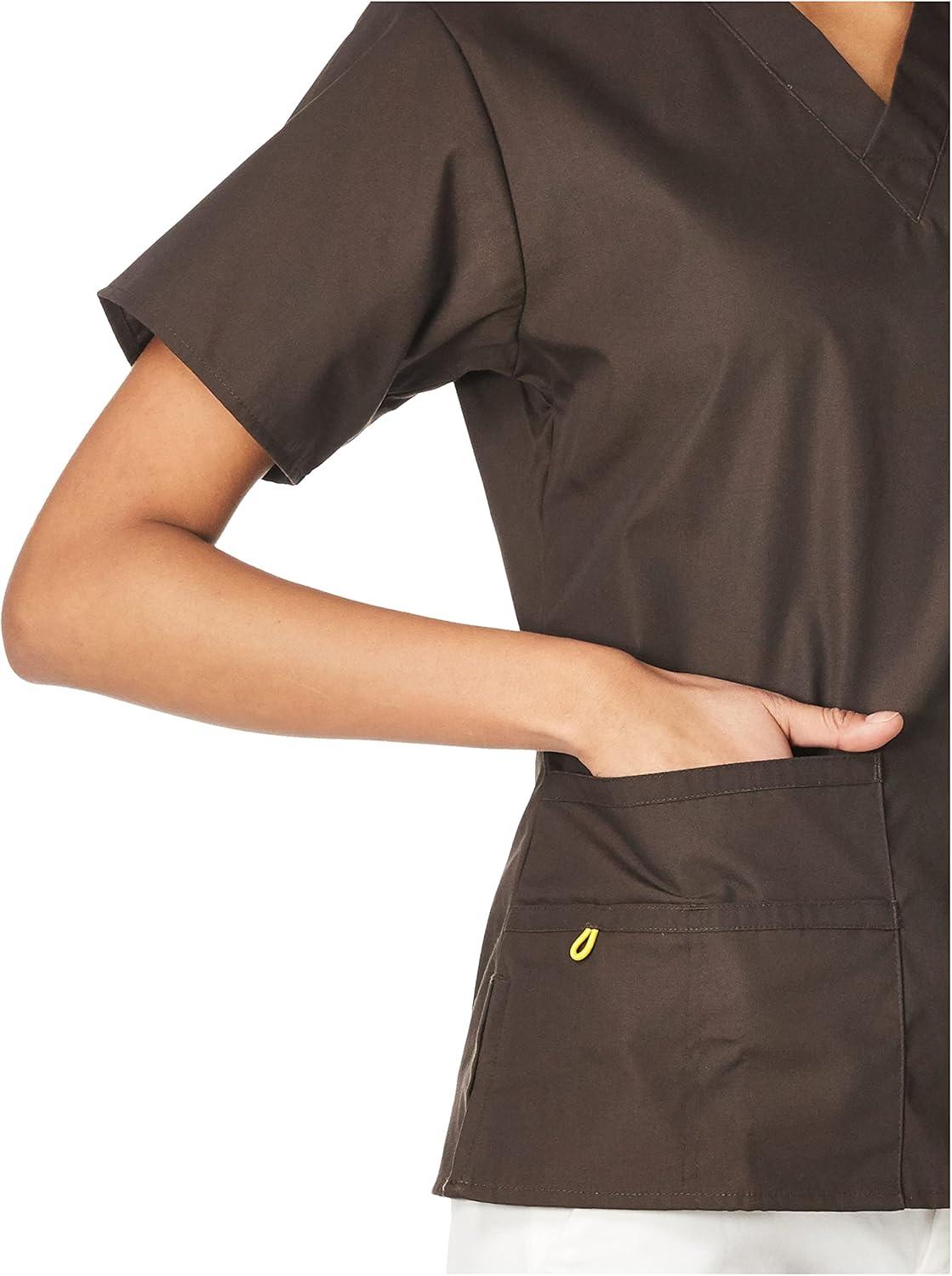 WonderWink Women’s Origins Bravo Scrub Top(Chocolate)
