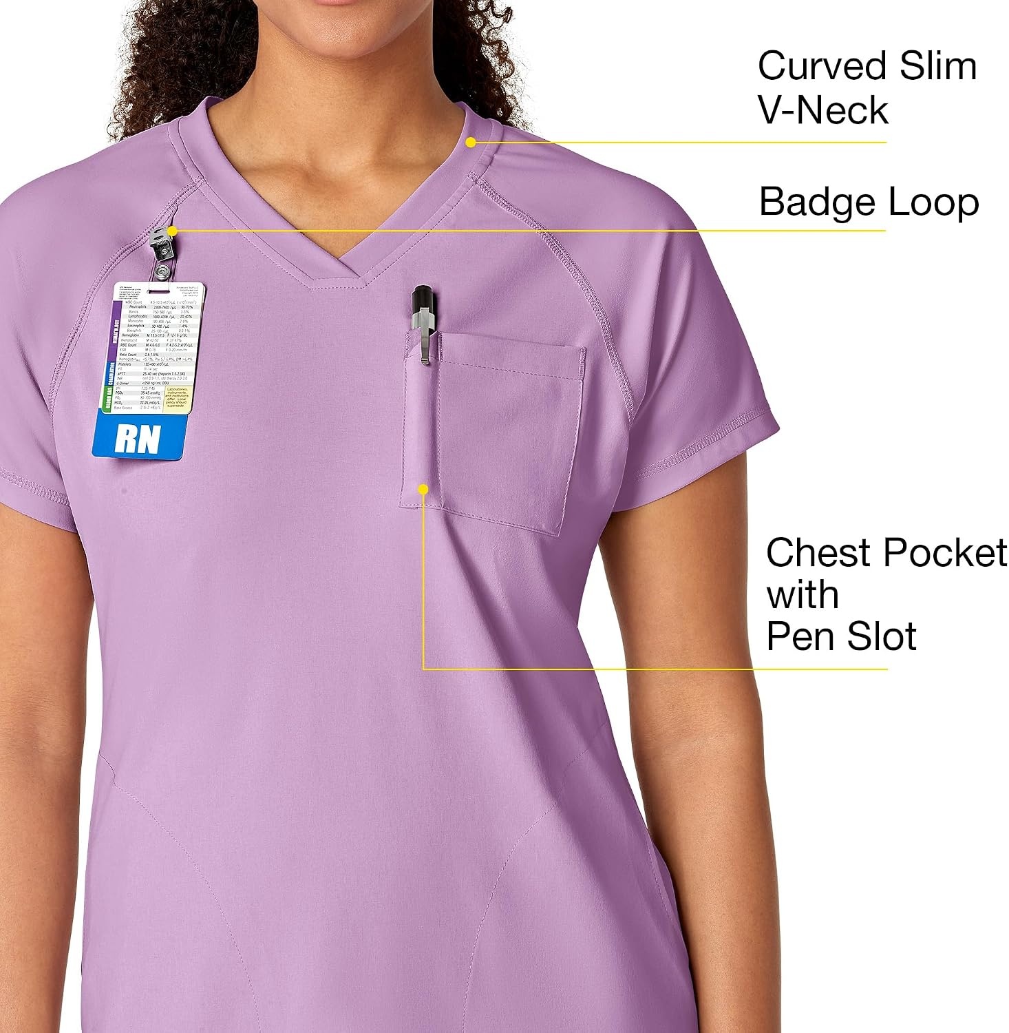 WonderWink Women’s Scrub Top(Violet Tulle)