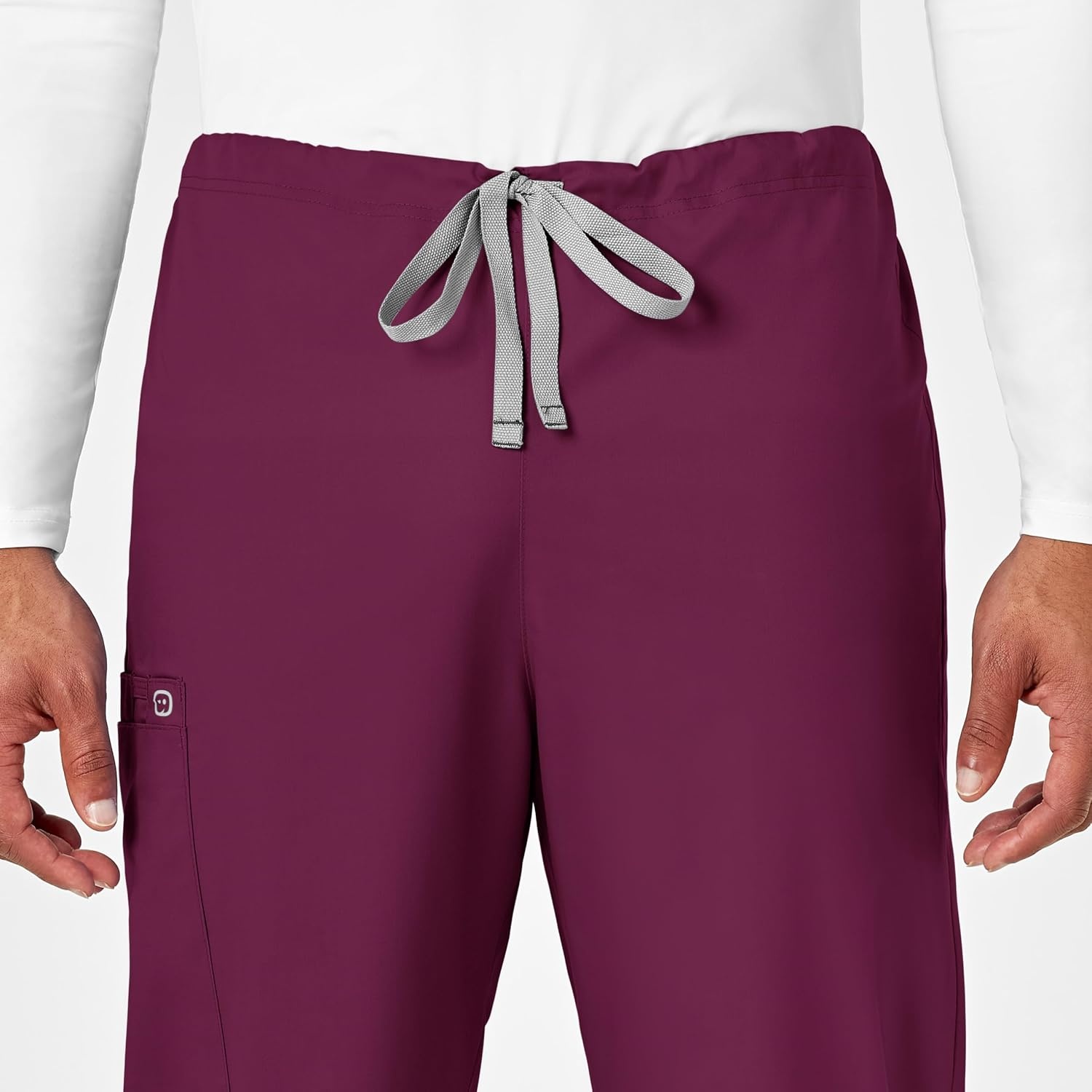 Wink WonderWORK Unisex Drawstring Cargo Scrub Pant(Wine)