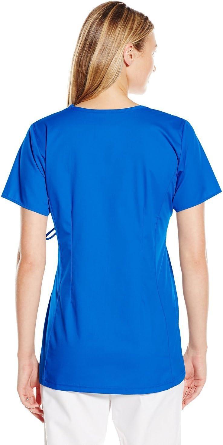 Wink WonderWORK Scrubs for Maternity Mock Wrap Scrub Tops(Royal)
