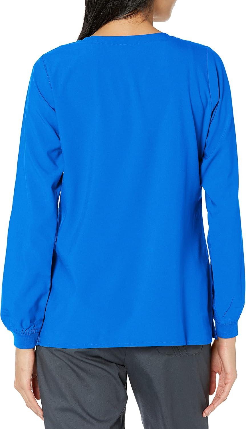WonderWink Womens Crew Neck Warm Up Jacket(Royal)
