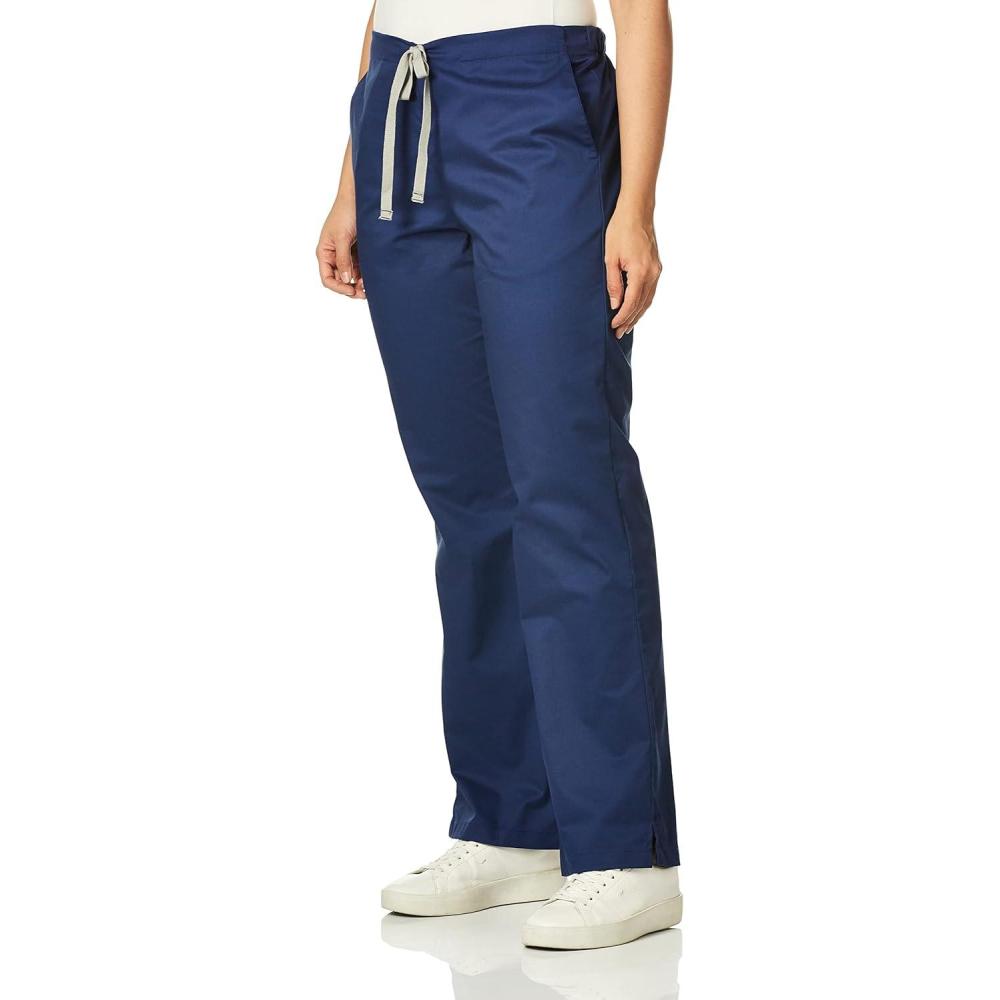 Wink WonderWORK Scrubs for Women, Flare Leg Scrub Pants(Navy)