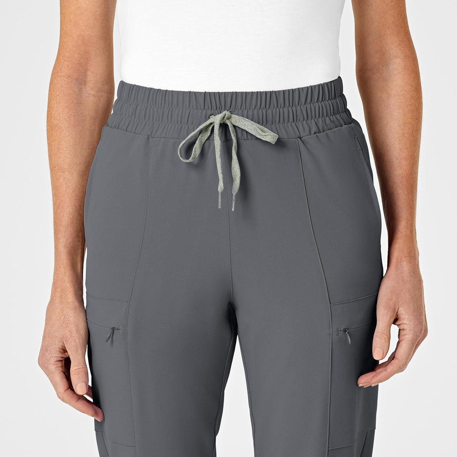 Renew Women’s High Waist Slim Leg Scrub Pant(Pewter)