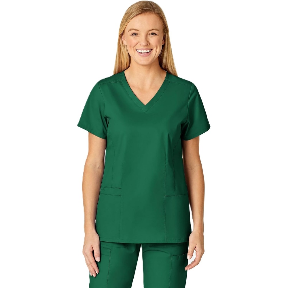 WINK WonderWORK Women’s V-Neck Scrub Top(Hunter)