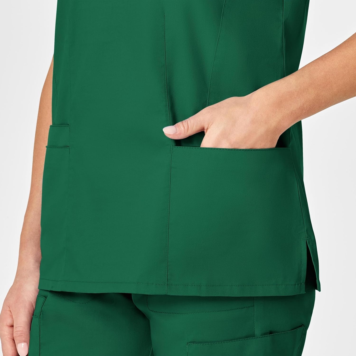 WINK WonderWORK Women’s V-Neck Scrub Top(Hunter)