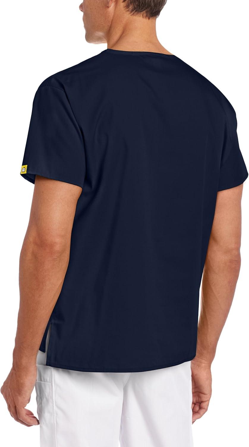 WonderWink Men’s Big The Alpha Unisex V-Neck Scrub Top(Navy)