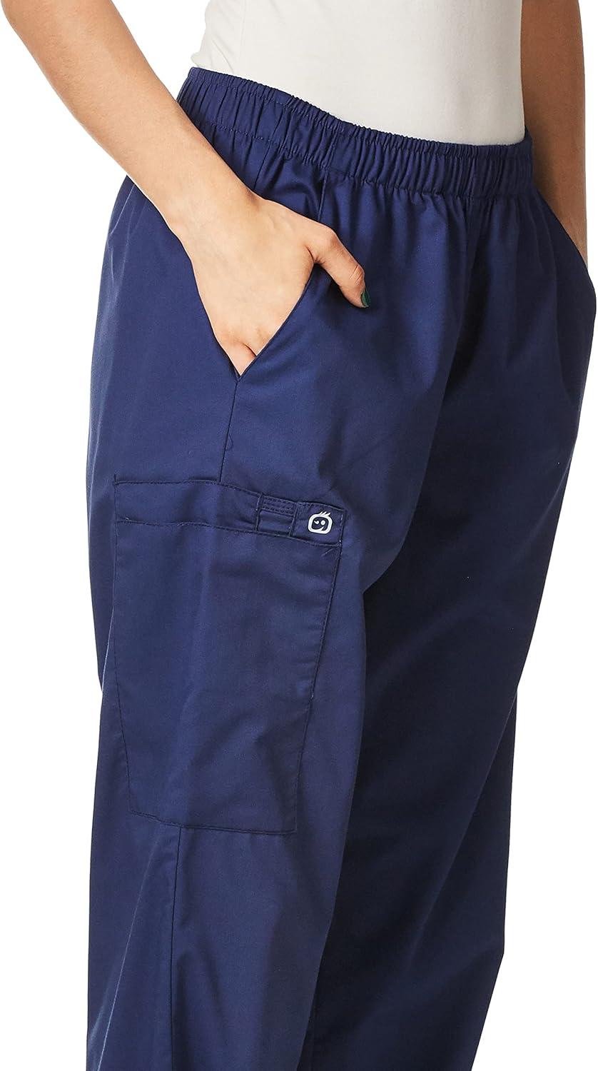 WonderWink Women’s Tall Wonderwork Women’s Pull-On Cargo Scrub Pant Tall(Navy)