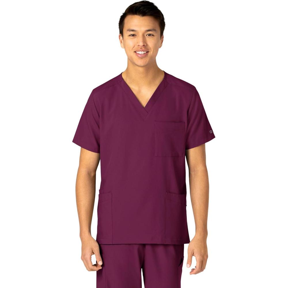 WonderWink Womens 4-Pocket Utility Top(Wine)