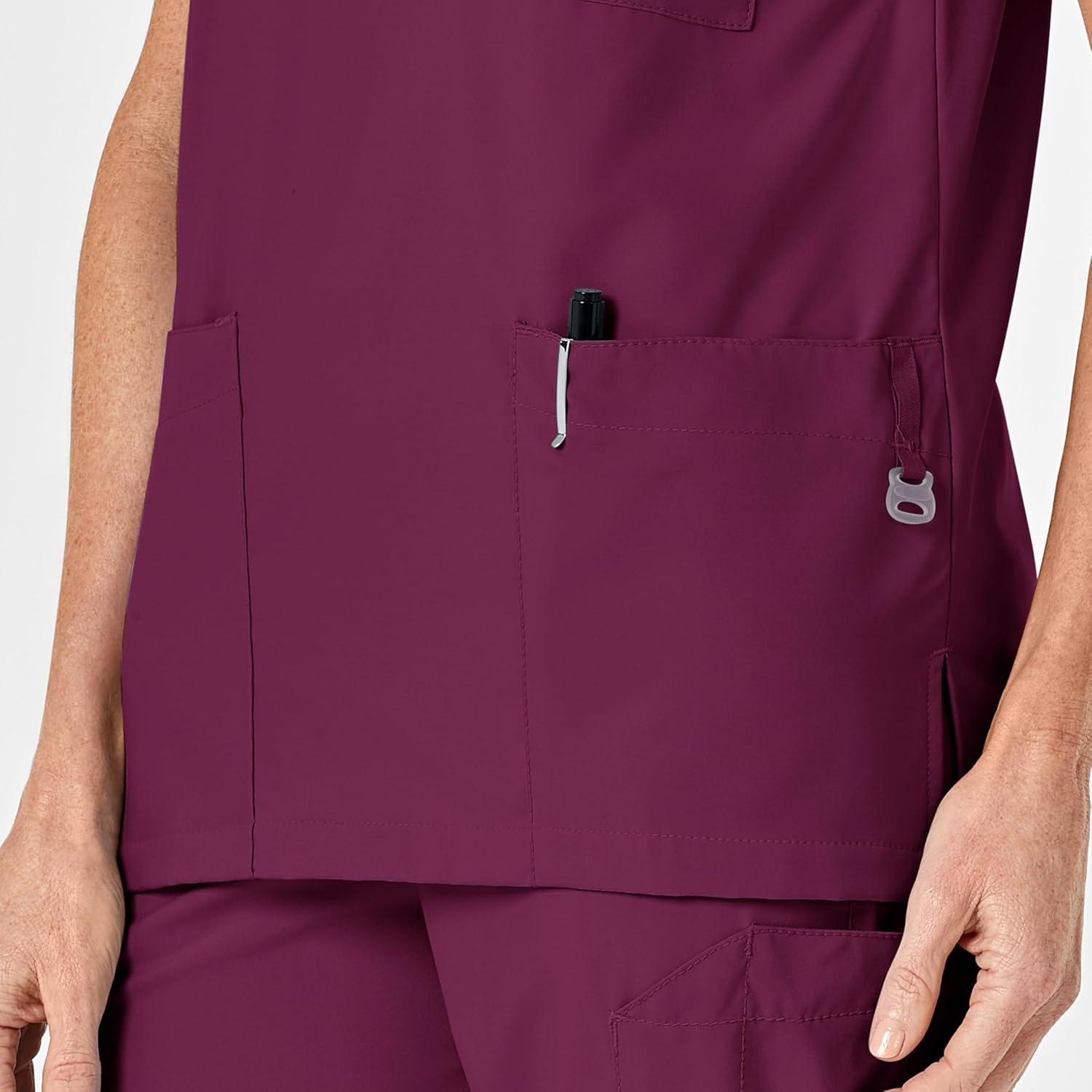 WonderWink Womens 4-Pocket Utility Top(Wine)