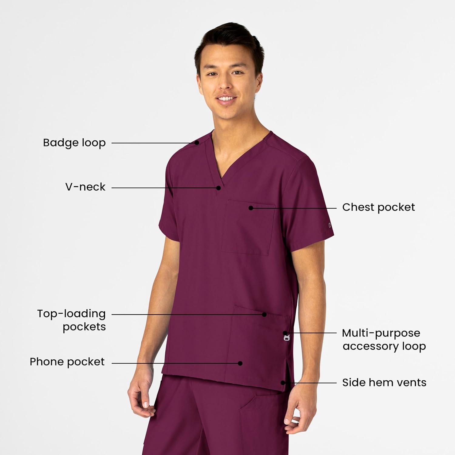 WonderWink Womens 4-Pocket Utility Top(Wine)