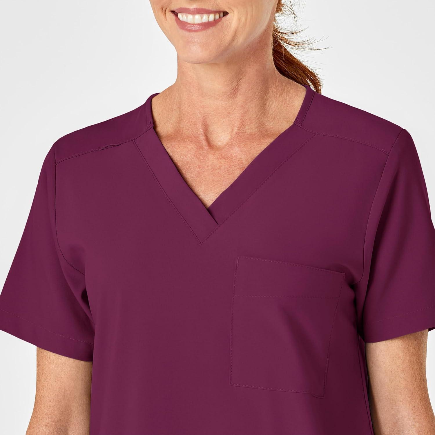 WonderWink Womens 4-Pocket Utility Top(Wine)