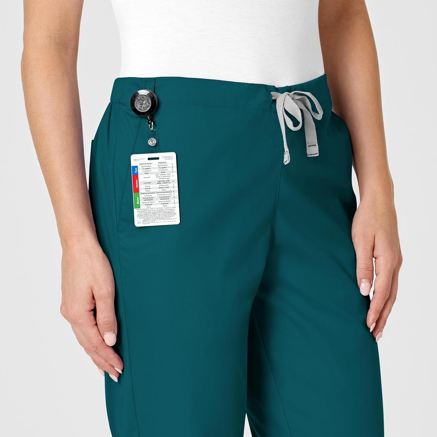 Wink Boundless Women’s Flare Leg Scrub Pant(Caribbean Blue)