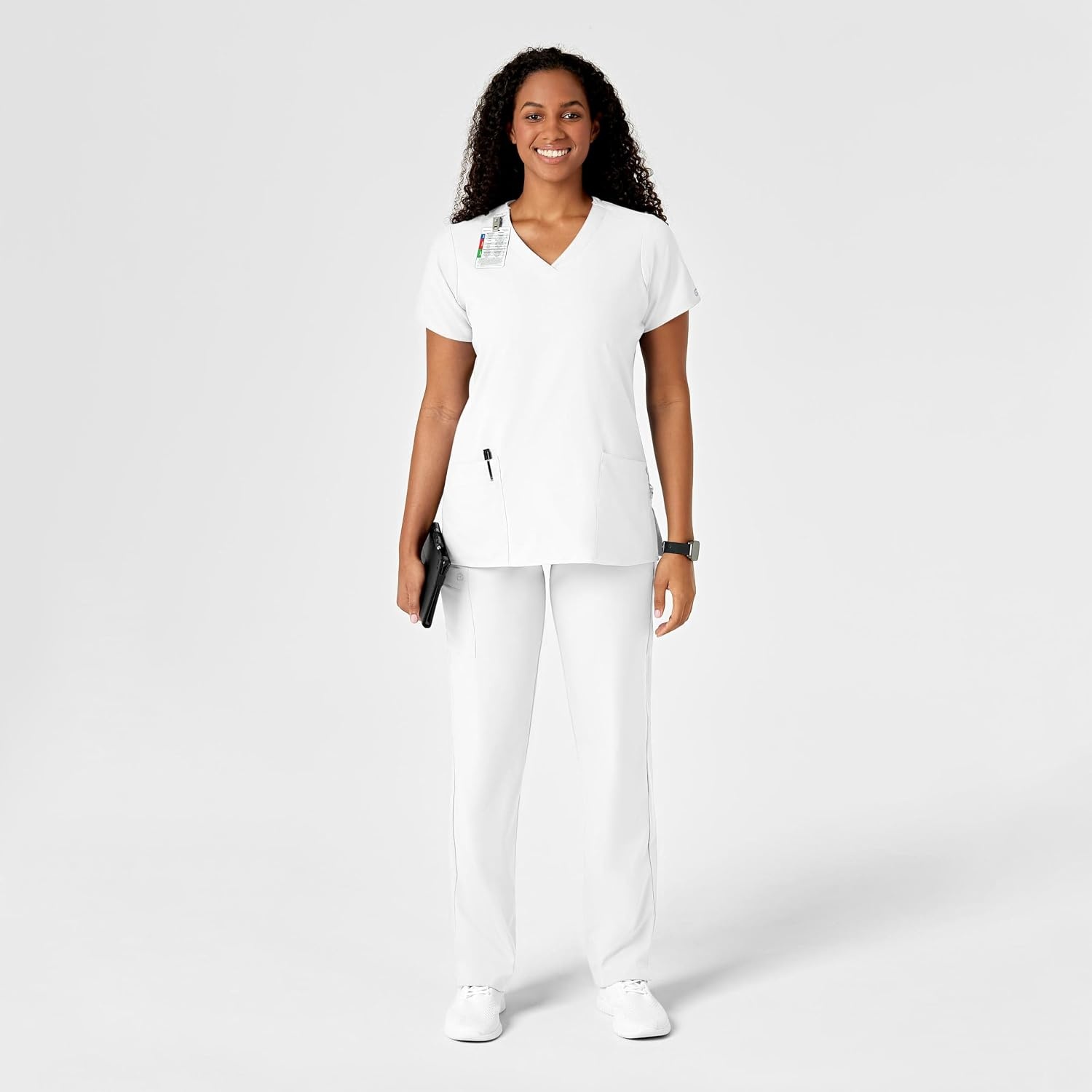 WINK W123 Women’s Drawstring Scrub Pant(White)