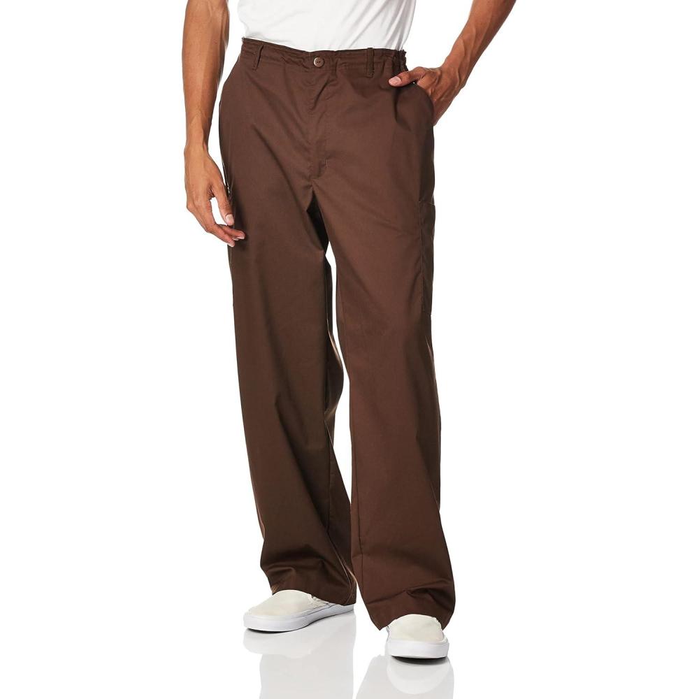Wink WonderWORK Scrubs for Men, Cargo Scrub Pants(Chocolate)