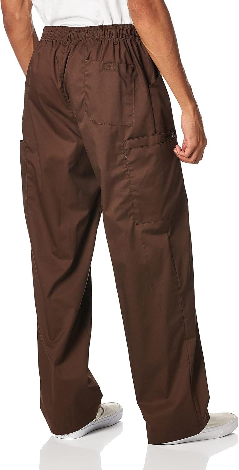 Wink WonderWORK Scrubs for Men, Cargo Scrub Pants(Chocolate)