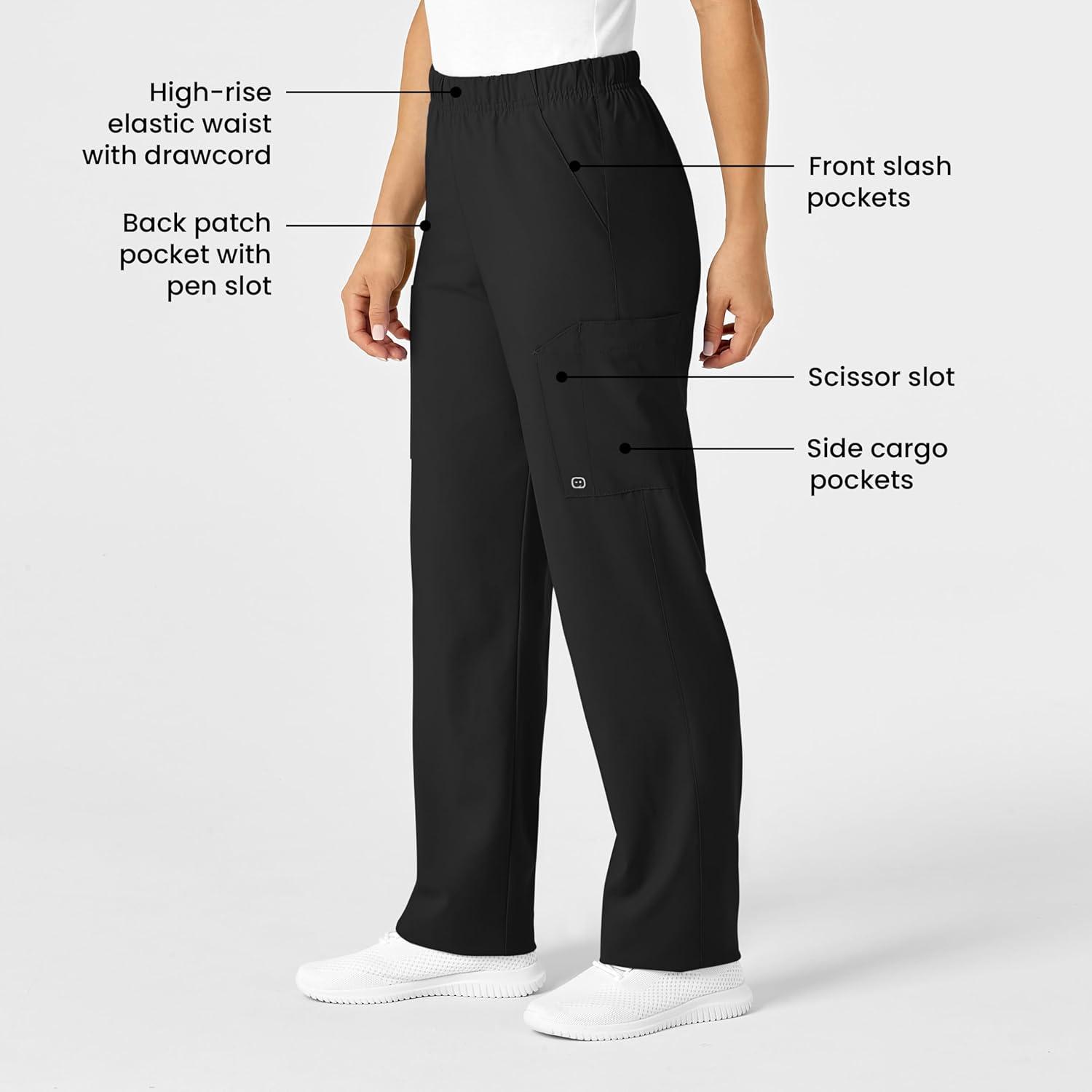 WonderWink Unisex-Adult Multi-Cargo Pant(Black)