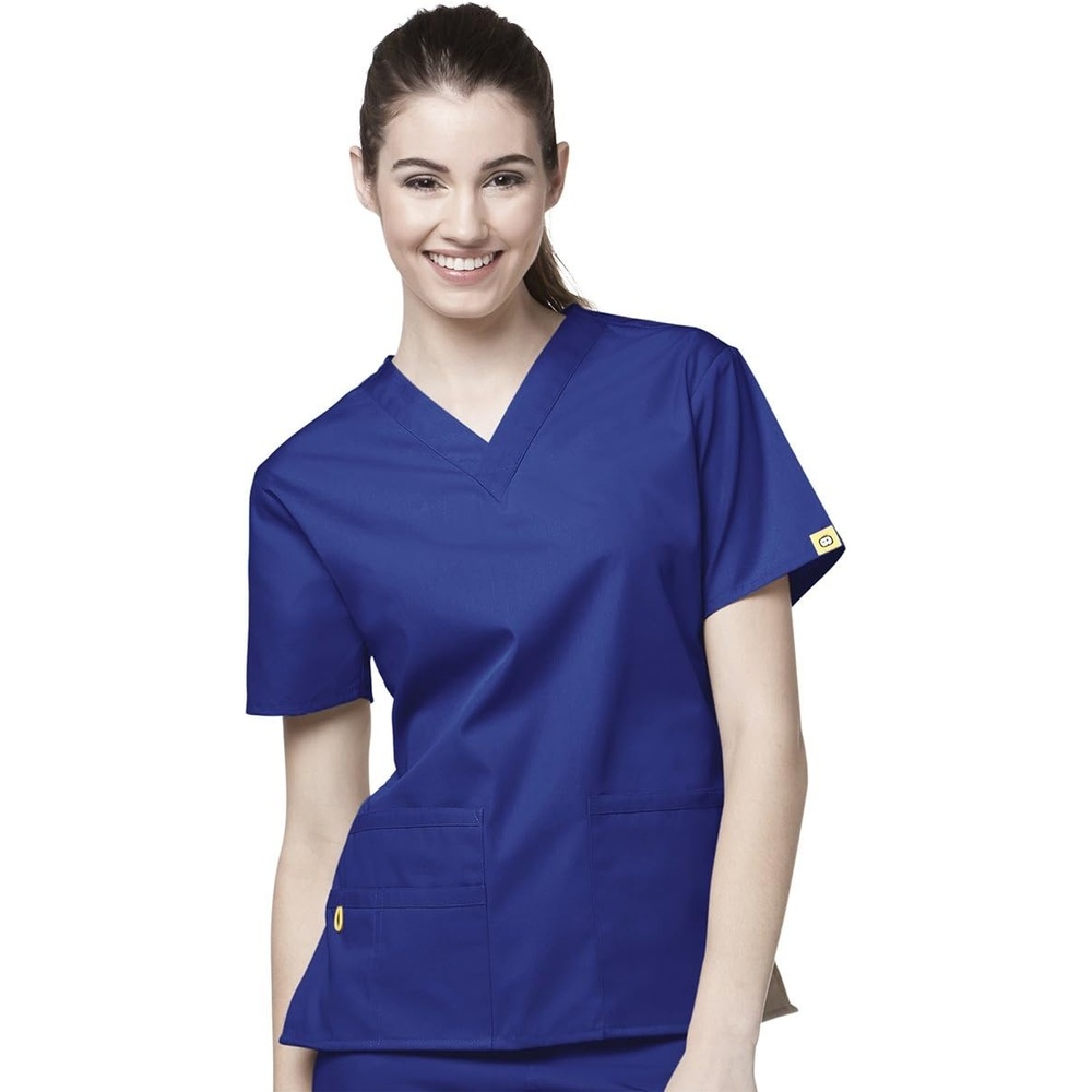 WonderWink Women’s Origins Bravo V-Neck Top(Galaxy Blue)
