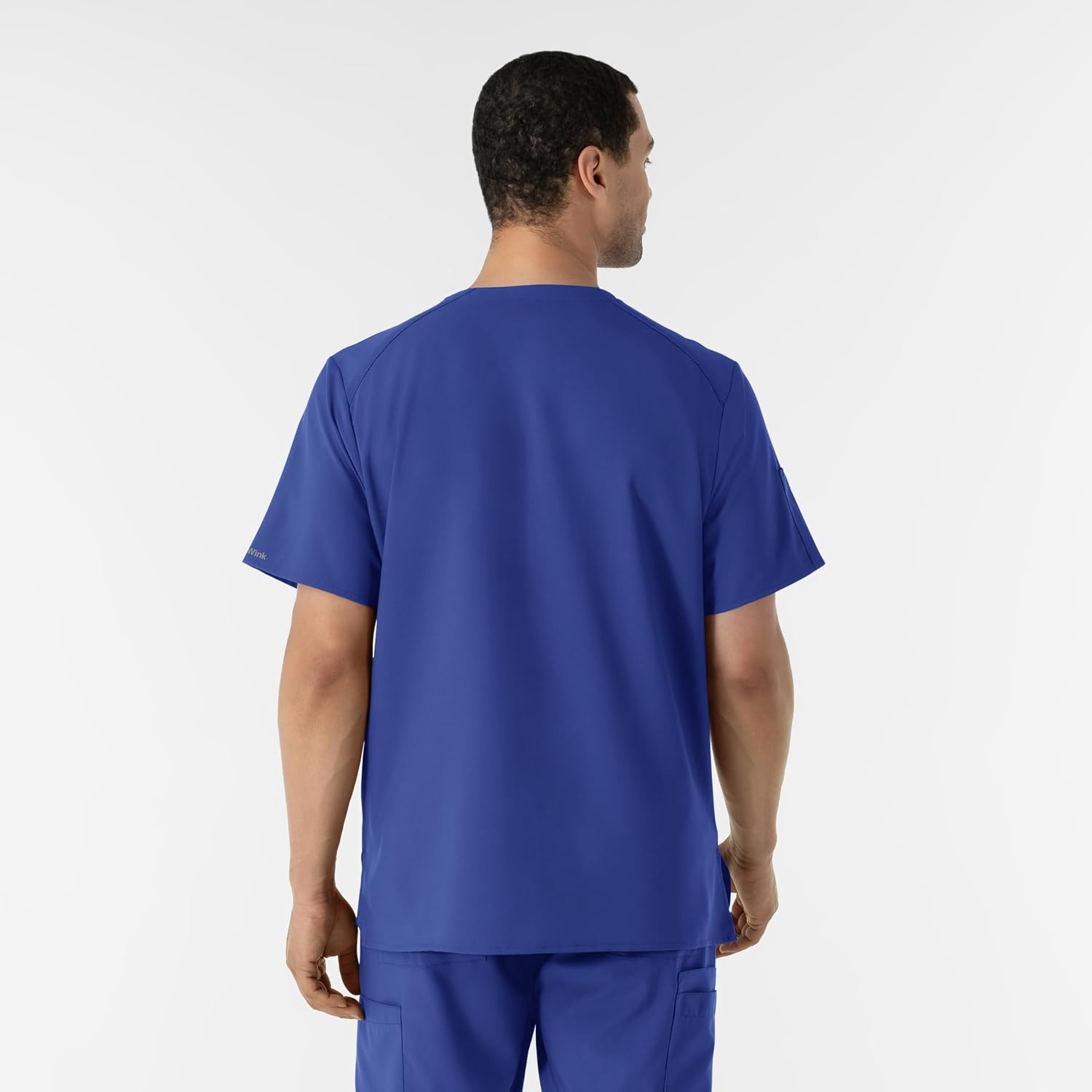 WINK W123 Men’s V-Neck Scrub Top(Galaxy Blue)