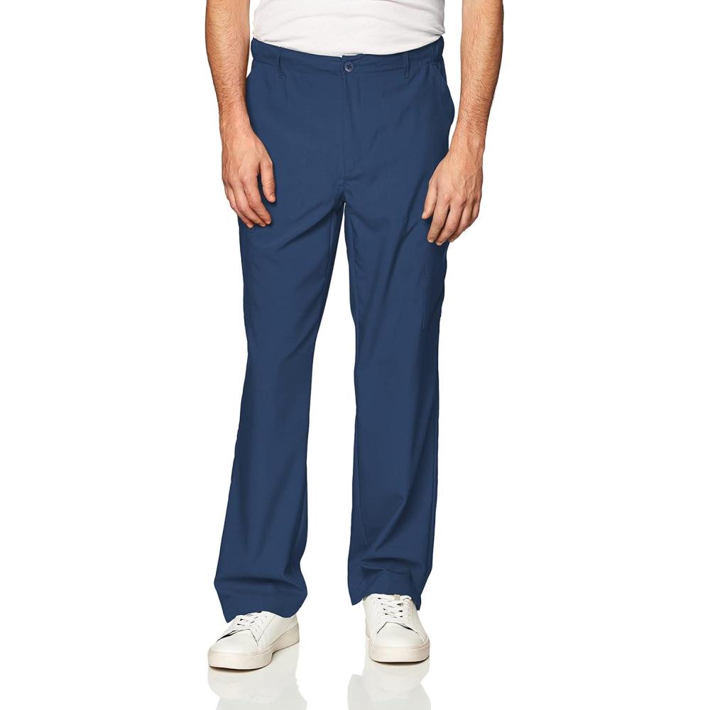 WonderWink Mens Men’s Flat Front Cargo Pant(Navy)