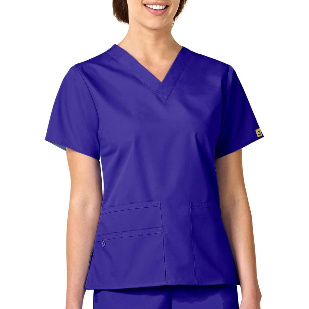 WonderWink Women’s Origins Bravo Scrub Top(Grape)
